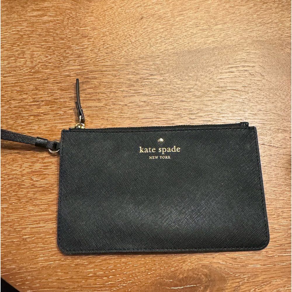 Kate spade slim black wristlet